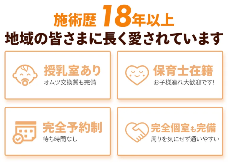 施術歴18年以上地域の皆さまに長く愛されています